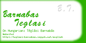 barnabas teglasi business card